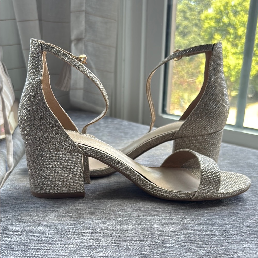Sparkly Rose Gold/Gold heels 3in height